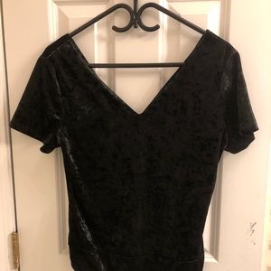 Lucky Brand Velvet V-Neck Bodysuit